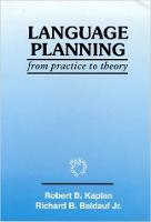 Language Planning: From Practice to Theory
